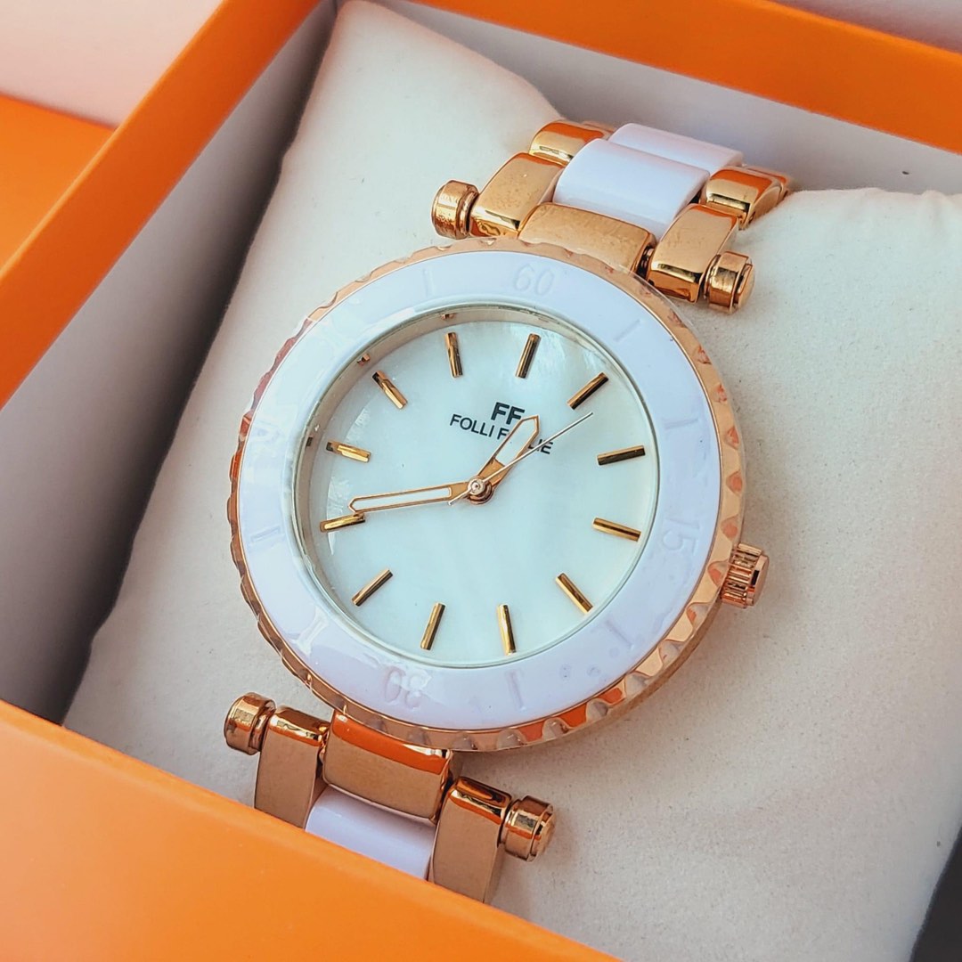 Folli Follie Orange Leather Dress Watch main image 0
