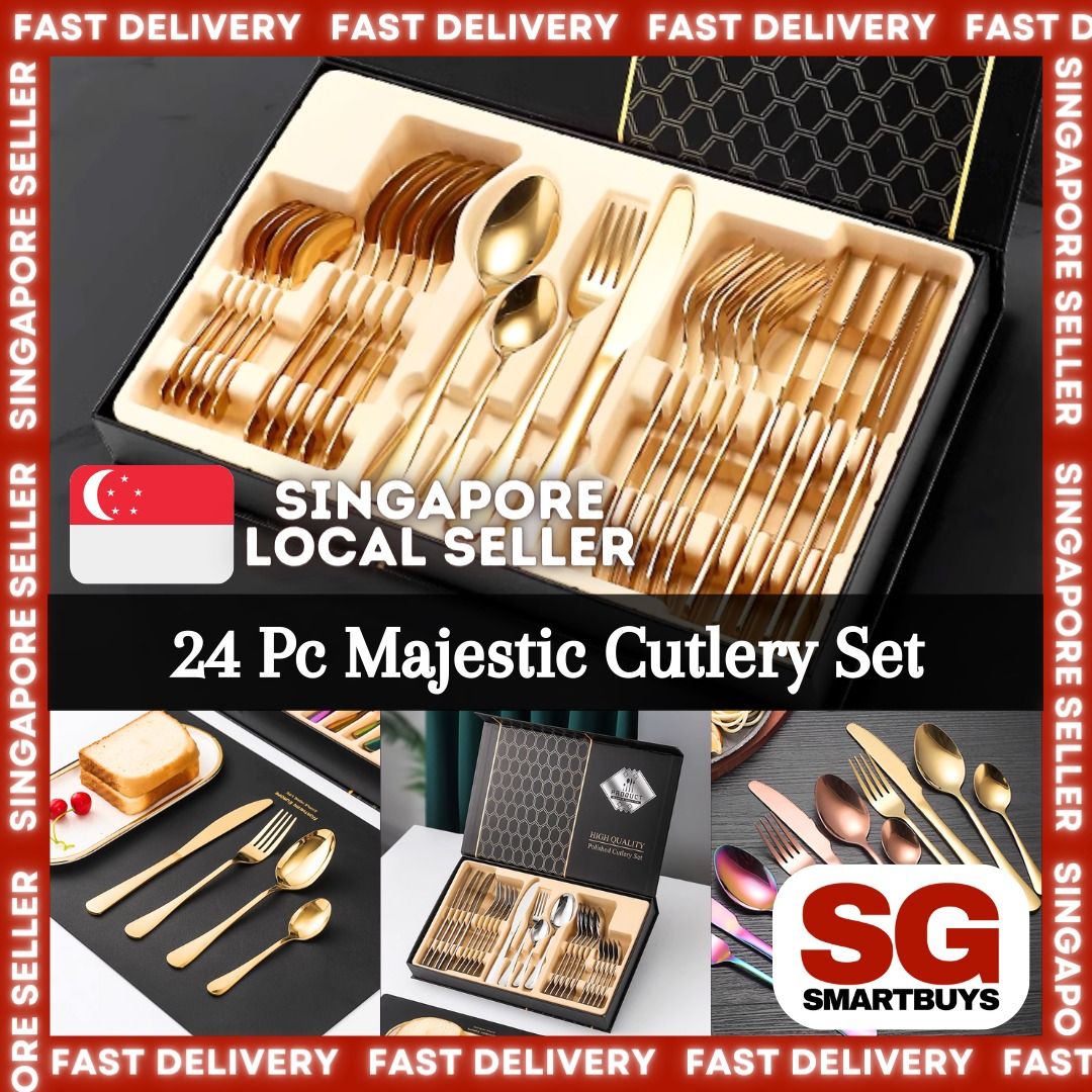Gold and cheap silver cutlery