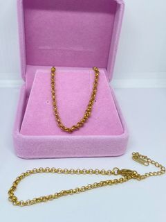 clearance gold bracelet and necklace set with box