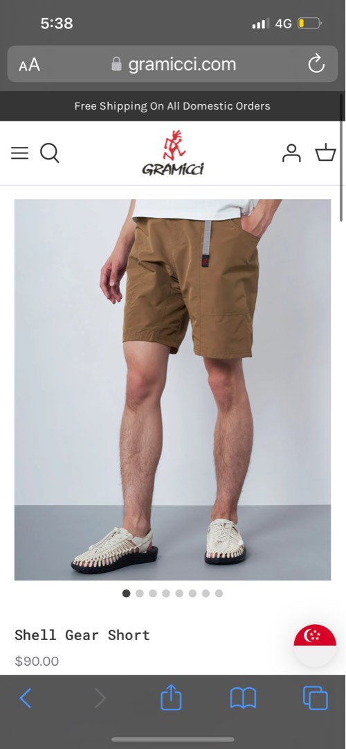 Gramicci shell gear short Men s Fashion Bottoms Shorts on Carousell