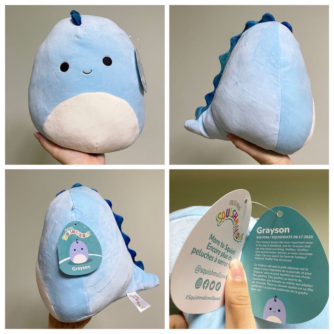 Grayson Squishmallow Blue Dinosaur Hobbies Toys Toys Games