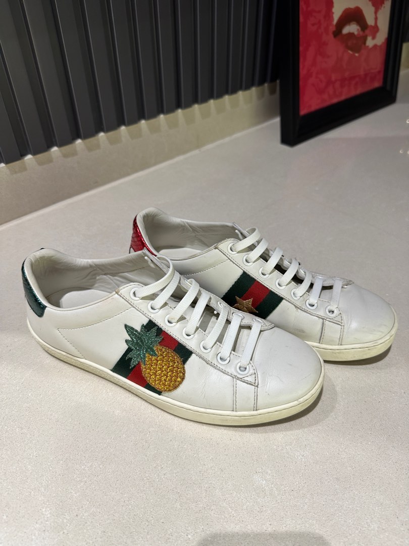 Gucci ace embroidered sneaker pineapple clearance