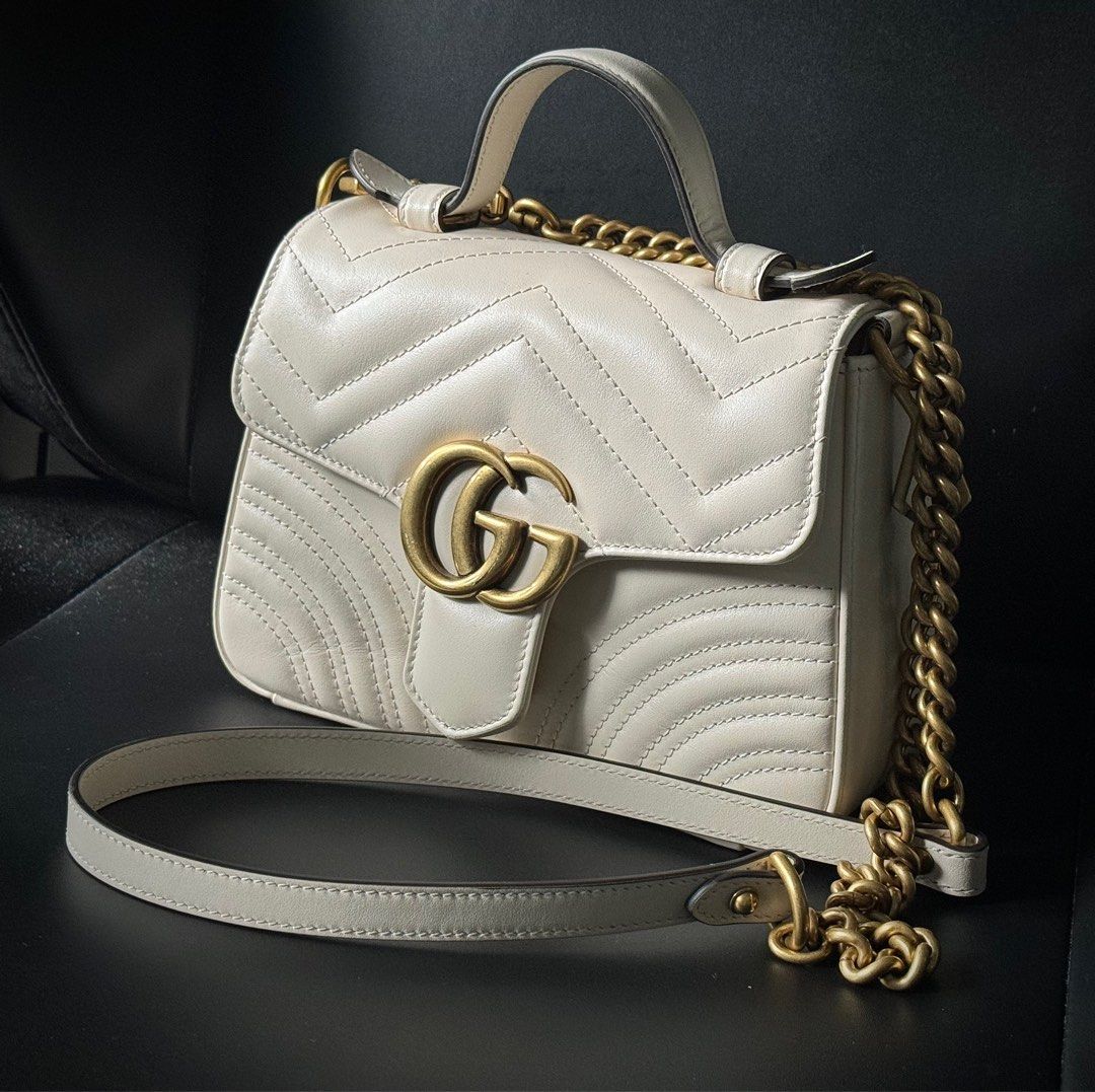 Gg marmont small sales top handle bag