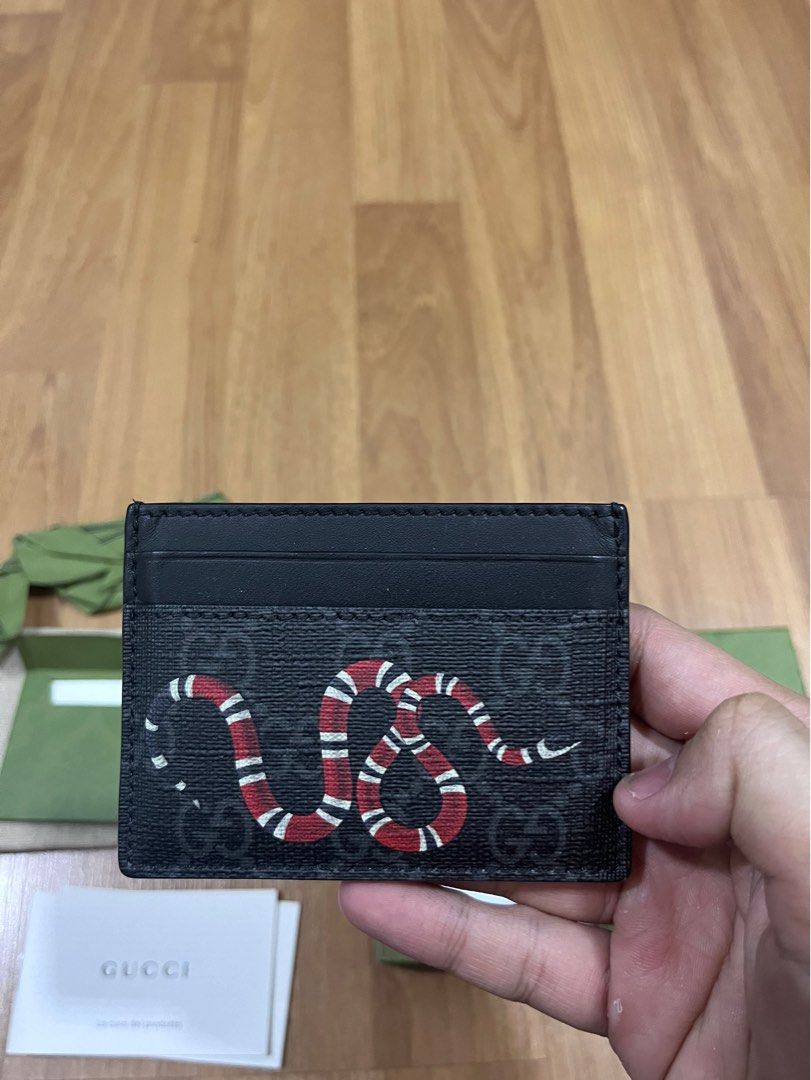 Gucci snake card holder black online