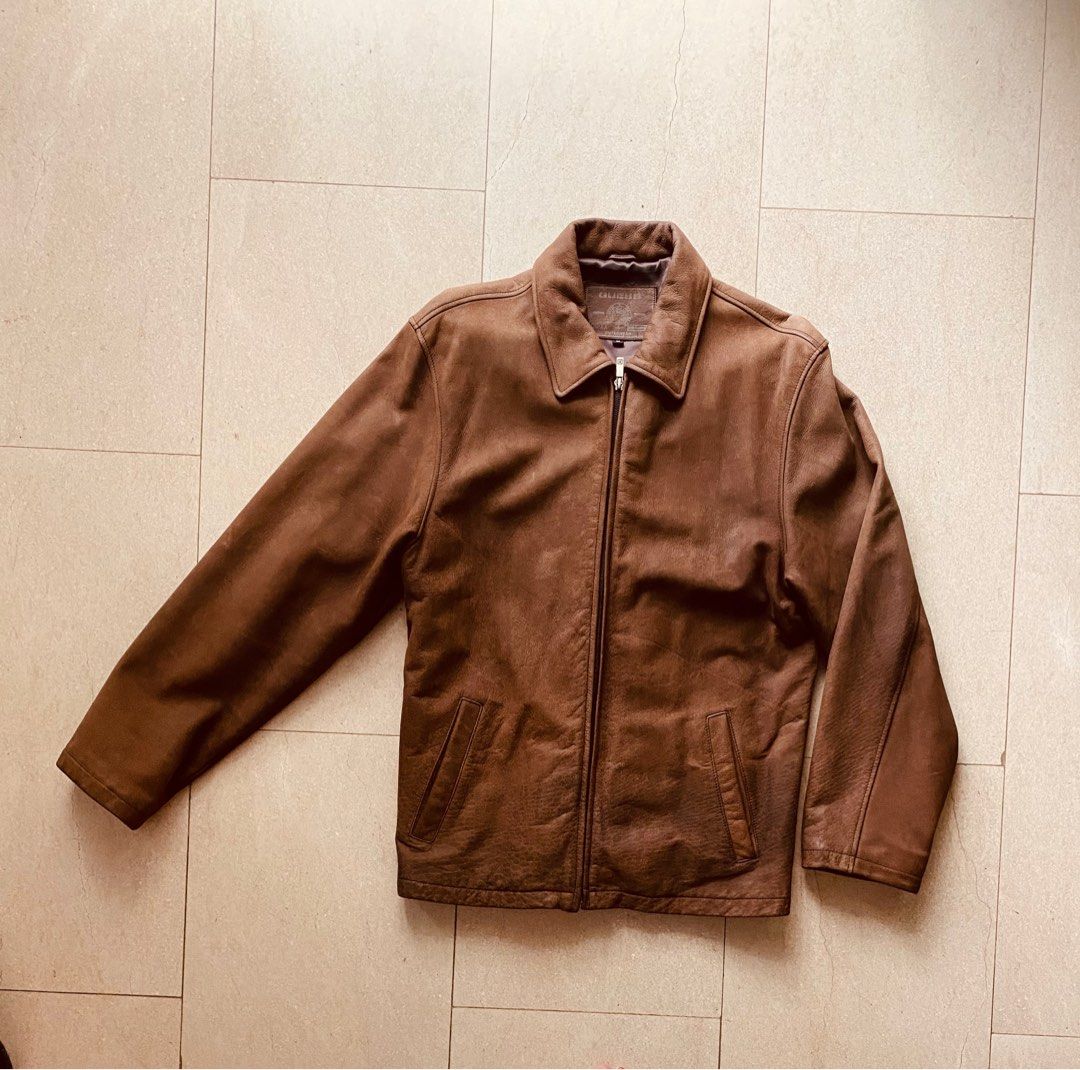 Men's genuine leather jacket store