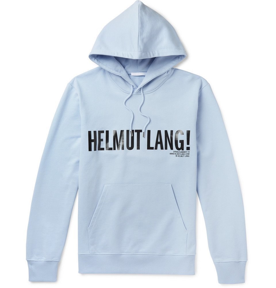 Helmut Lang Light Blue Hoodie Men s Fashion Coats Jackets and