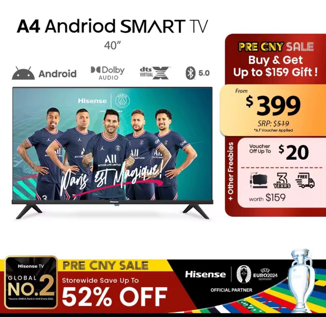 TV LED 40 inch FHD , Android, Wi Fi - Smart Appliance