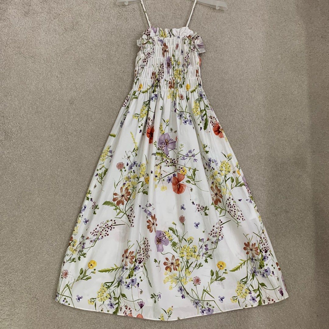 H M Multicolor Floral Smocked Dress XS Women s Fashion Dresses