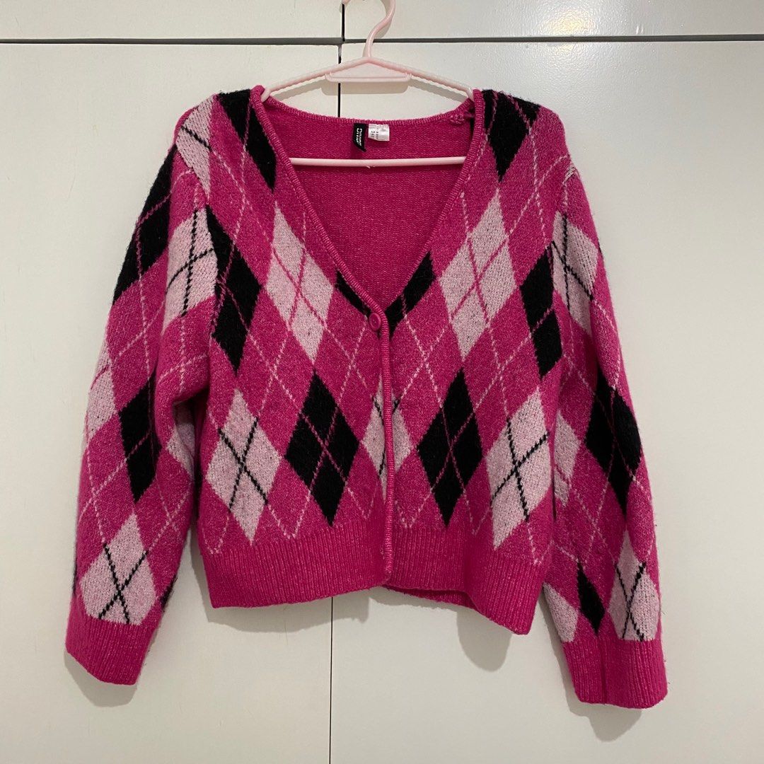 H&M oversized pink cardigan, Women's Fashion, Coats, Jackets and ...