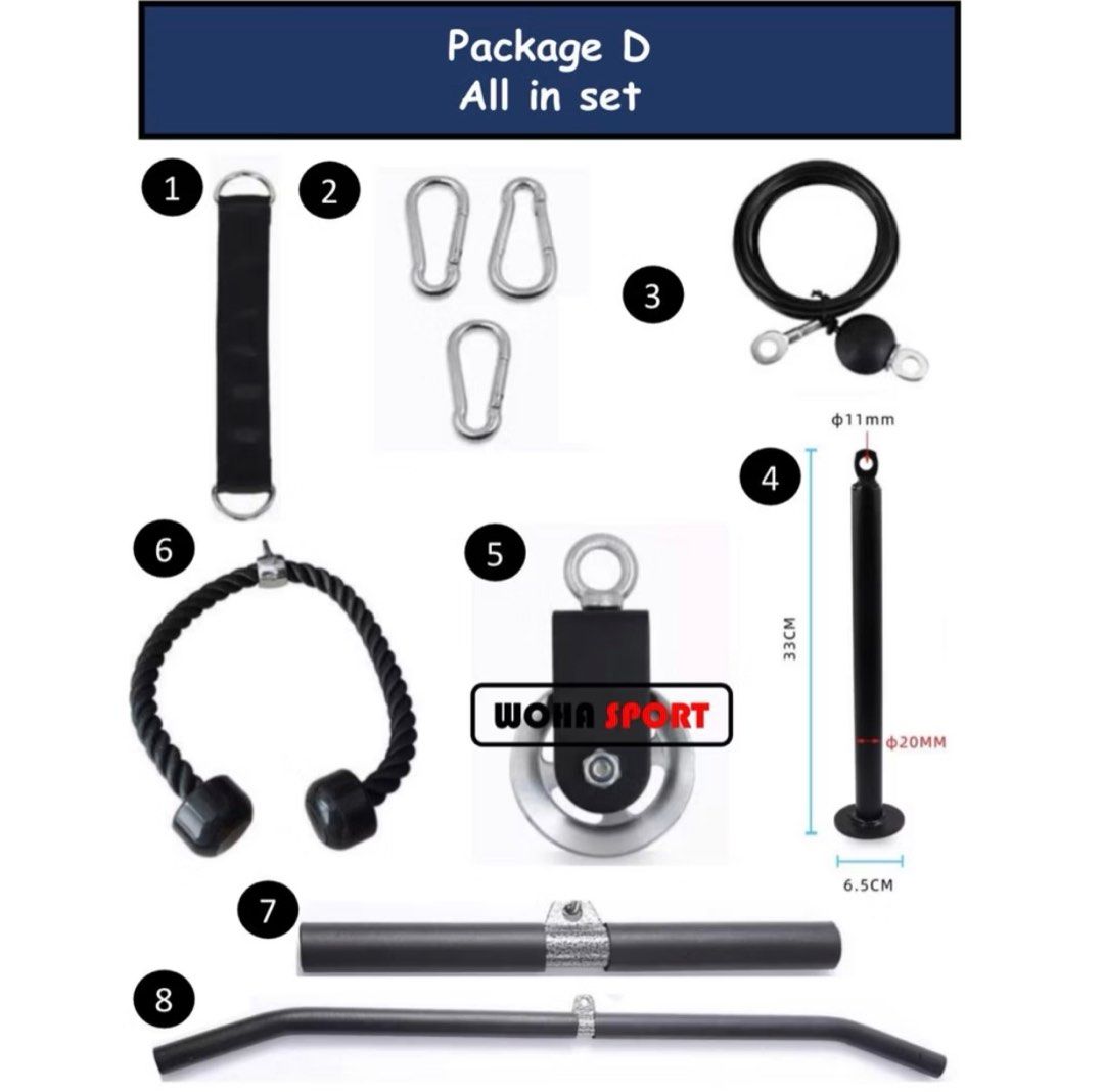 Dumbbell pulley clearance