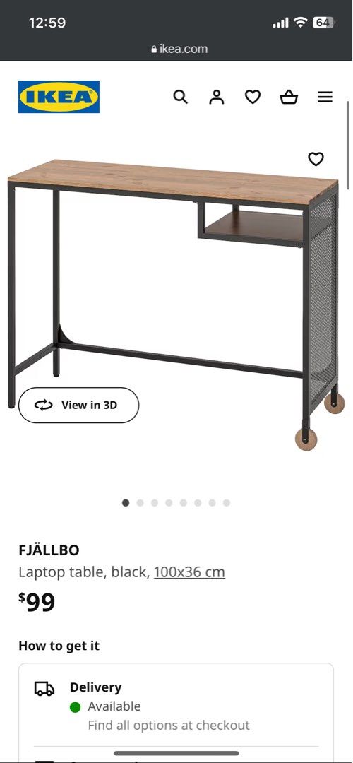 IKEA fjallbo laptop table Furniture Home Living Furniture Tables Sets on Carousell