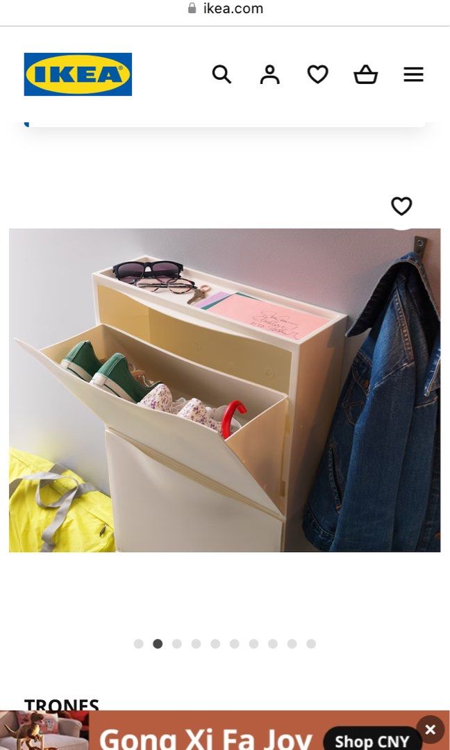 IKEA Trones Shoe Cabinet Storage set of 2 Furniture Home Living Furniture Shelves Cabinets Racks on Carousell