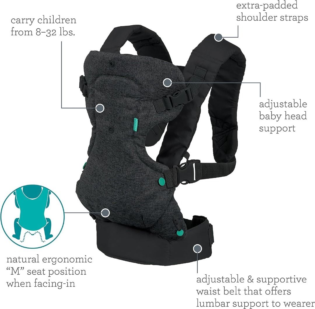 Infantino baby carrier black 2025