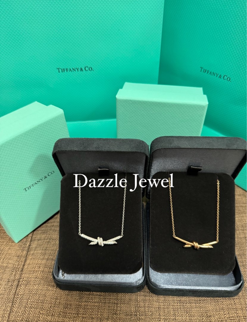 Tiffany and co knot necklace on sale
