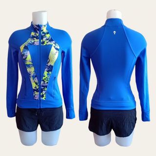 lululemon athletica, Jackets & Coats, Lululemon Yohari Blue Sweater Size 8  Medium Sweatshirt Zip Jacket