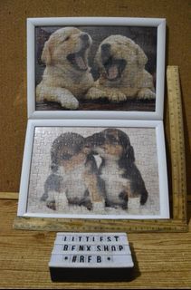 japan surplus 2pcs puzzle frame dog