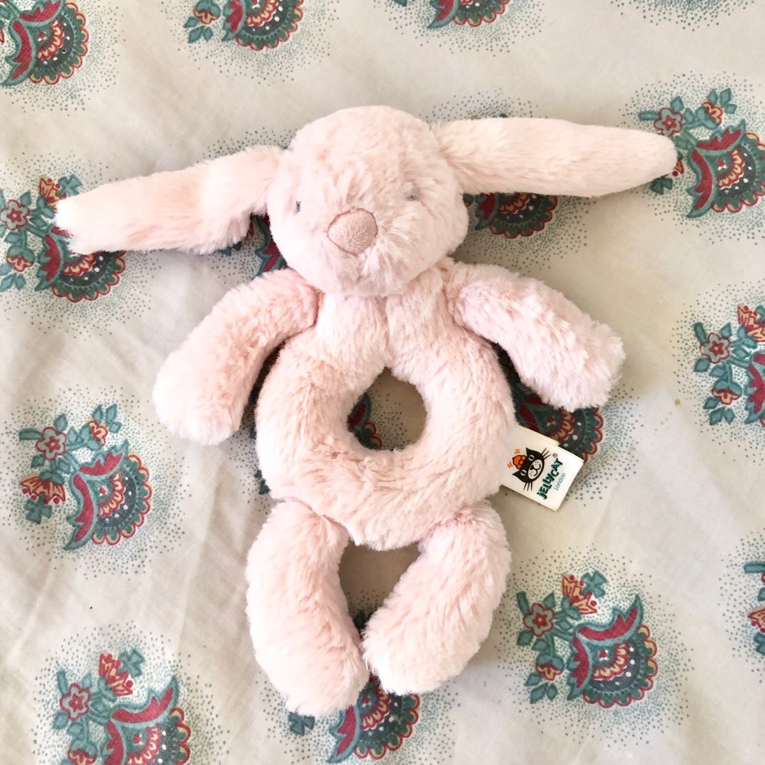 Jellycat pink rattle, Hobbies & Toys, Toys & Games on Carousell