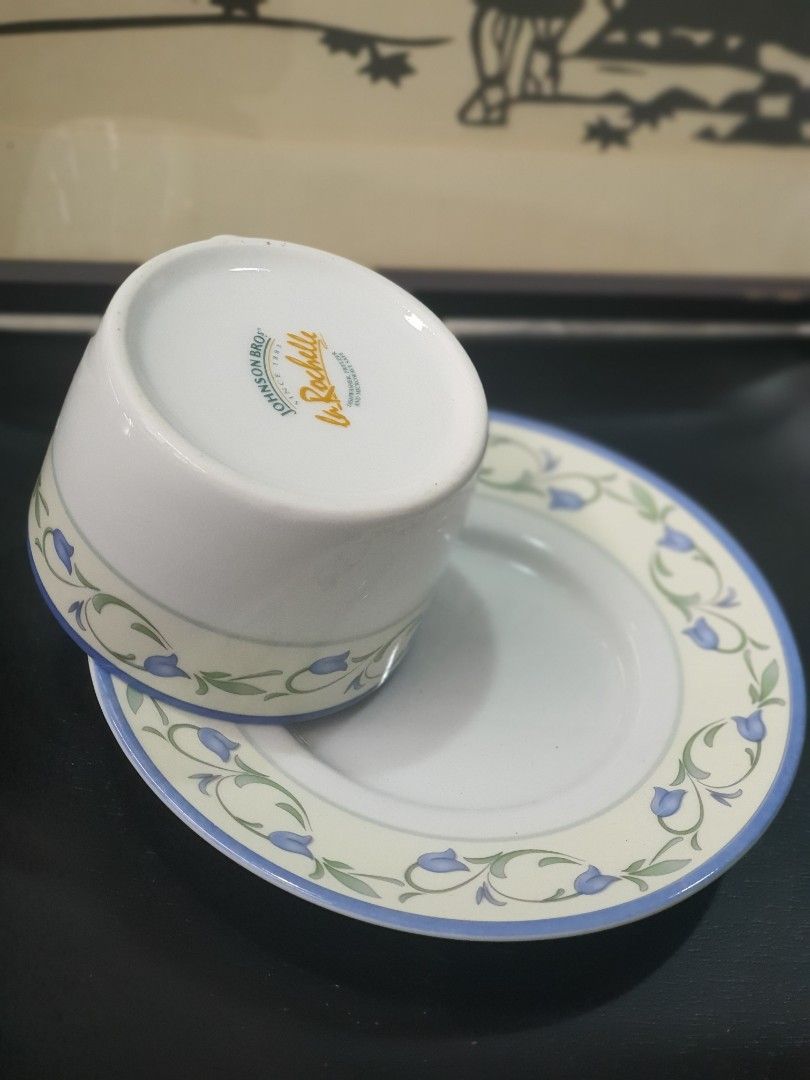 JOHNSON BROTHERS DUO (Category: Coffee & Tea Tableware) located in Rizal. Submitted by missytin (Listing ID 1280851895, Image 2). Description: microwave safe dishwasher safe freezer safe with back stamp 1 duo available LP posted Gcash payment no Joy reservers please.