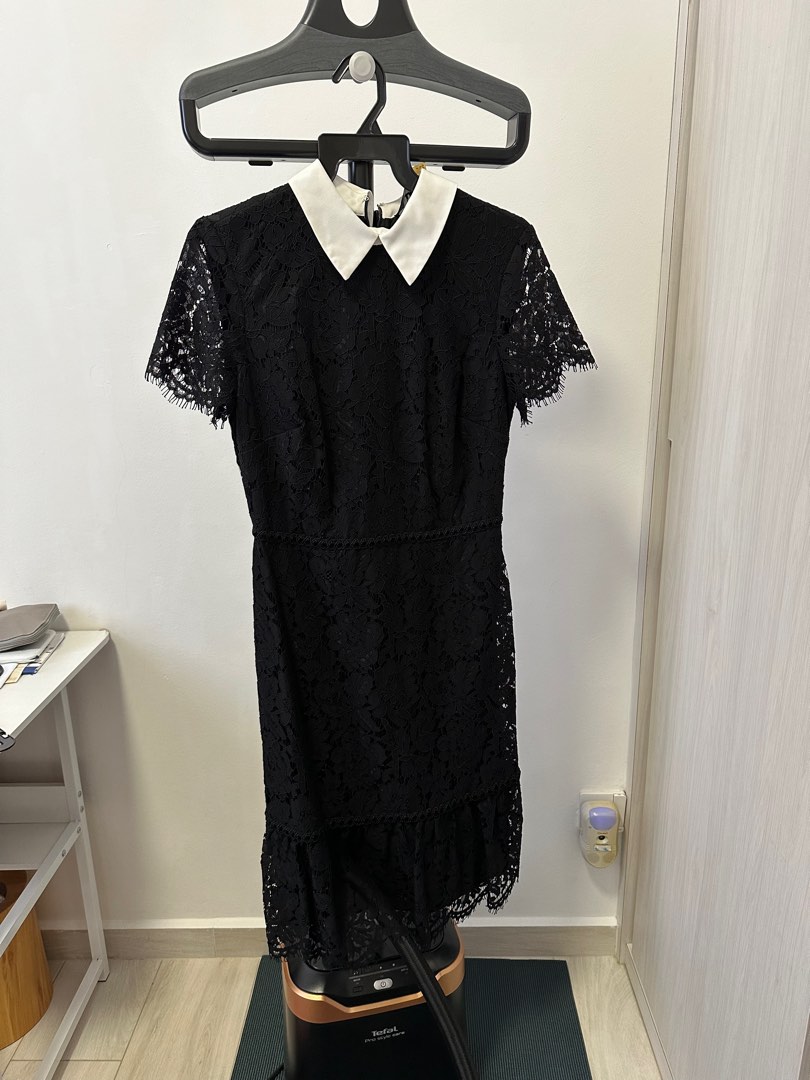 Karl lagerfeld black lace deals dress