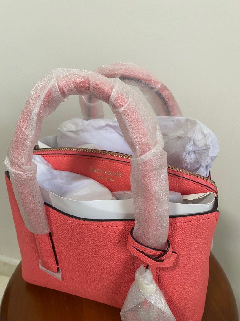 Kate Spade Mini Satchel in Lychee Women s Fashion Bags Wallets Cross body Bags on Carousell