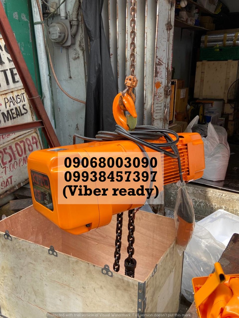 KITO CHAIN HOIST 2.5TONS 6MTS, Commercial & Industrial, Construction