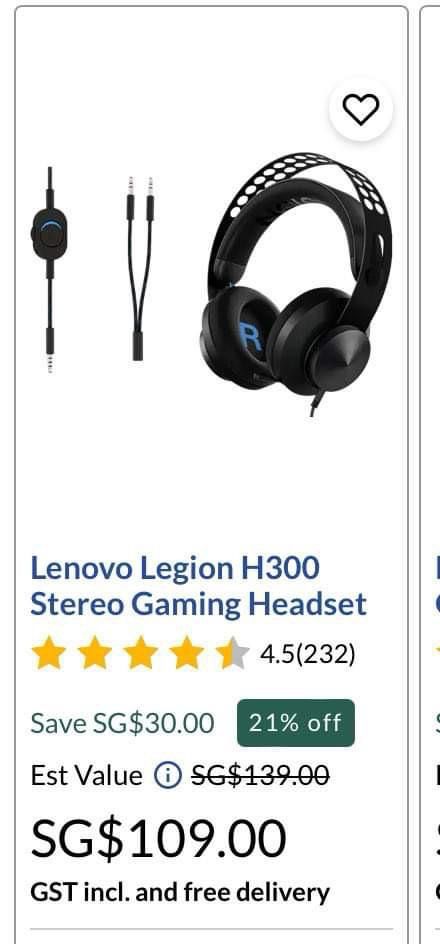Lenovo legion h300 online stereo gaming headset review