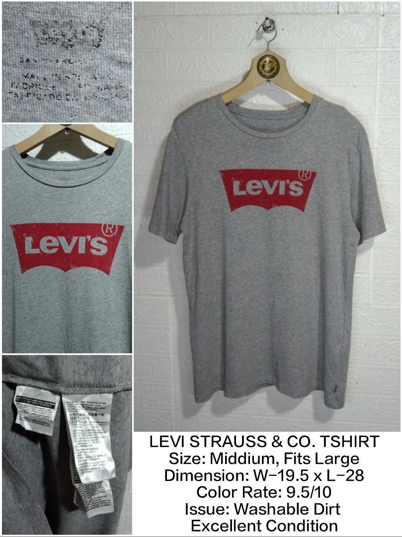 Levi shirt shop size chart