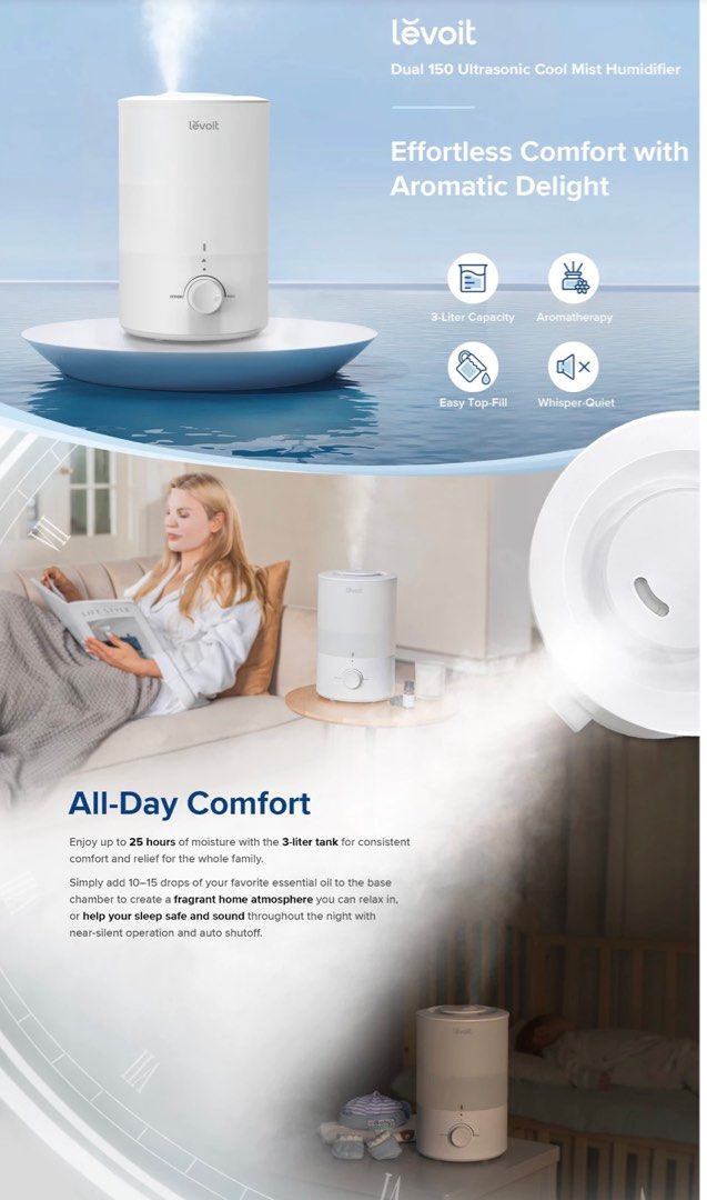 Levoit Dual 150 Ultrasonic Cool Mist Humidifier Review