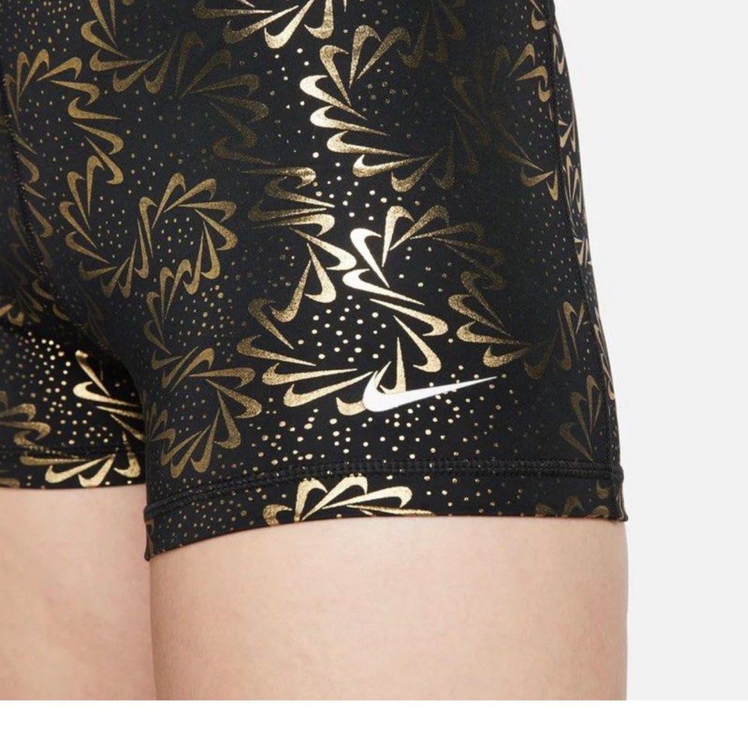 Gold nike deals pro shorts