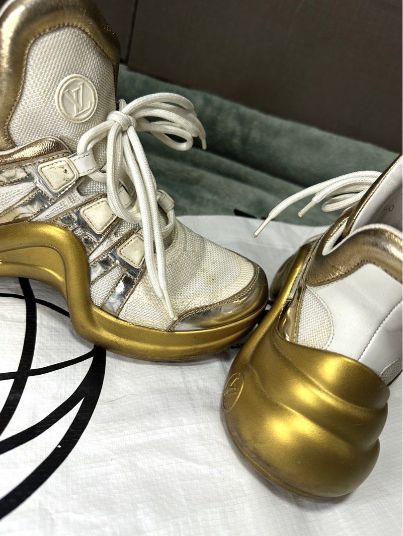 Gold discount color sneakers