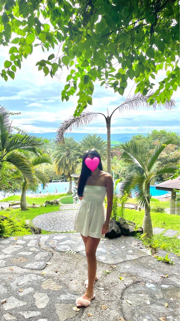 Plain white romper on sale