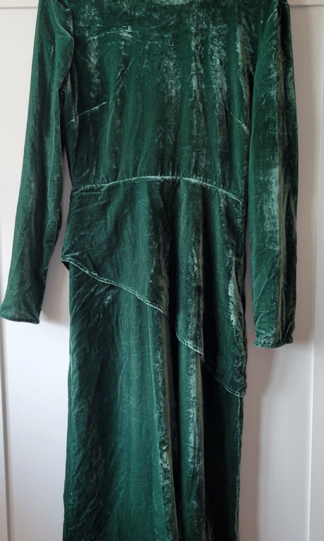 Maje green velvet dress cheap
