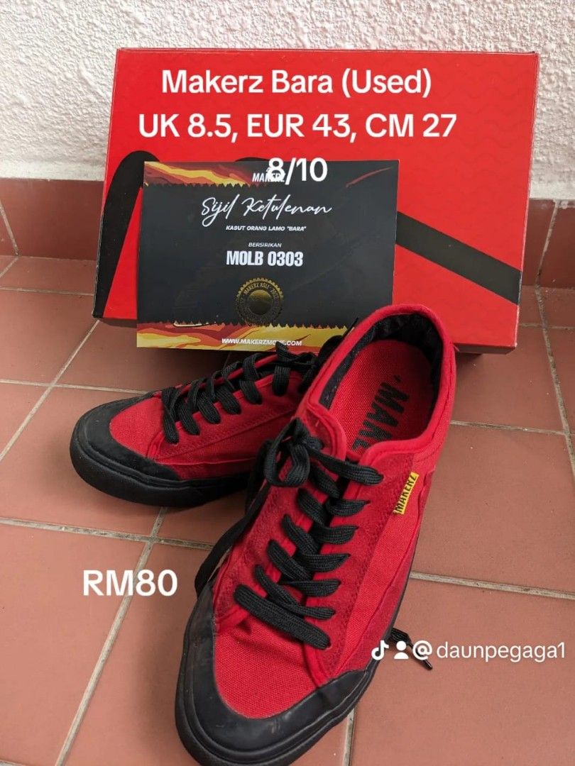 Makerz Bara UK 8.5 EUR 43 CM27 8 10 Men s Fashion Footwear