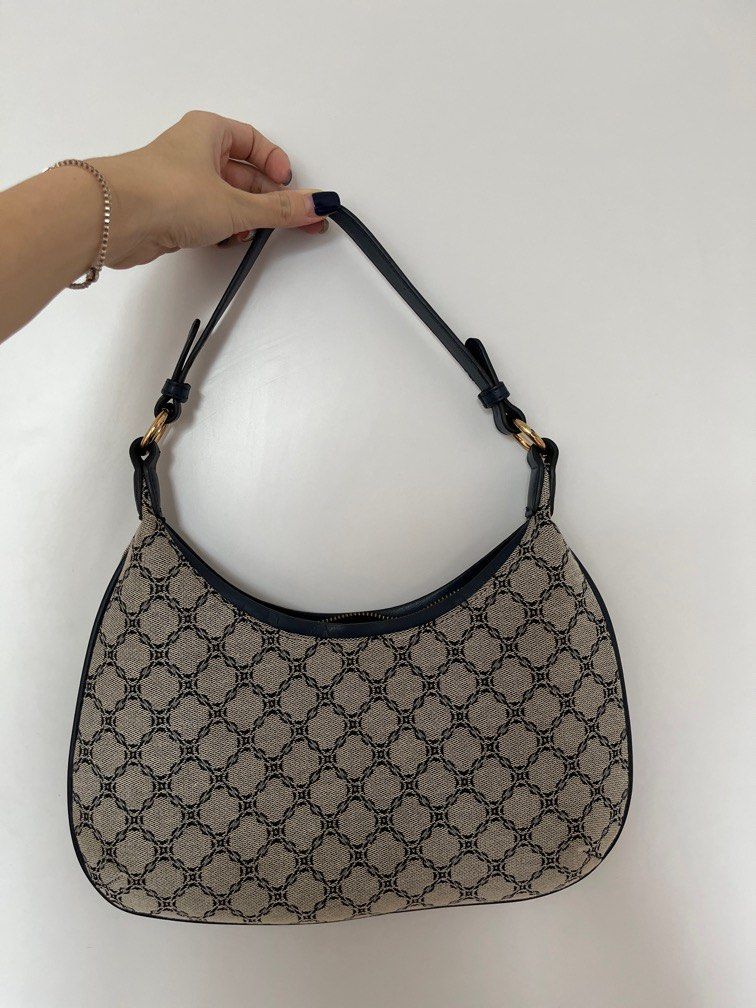 Mango jacquard printed baguette bag sales