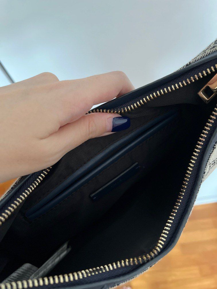 Mango jacquard printed baguette bag on sale