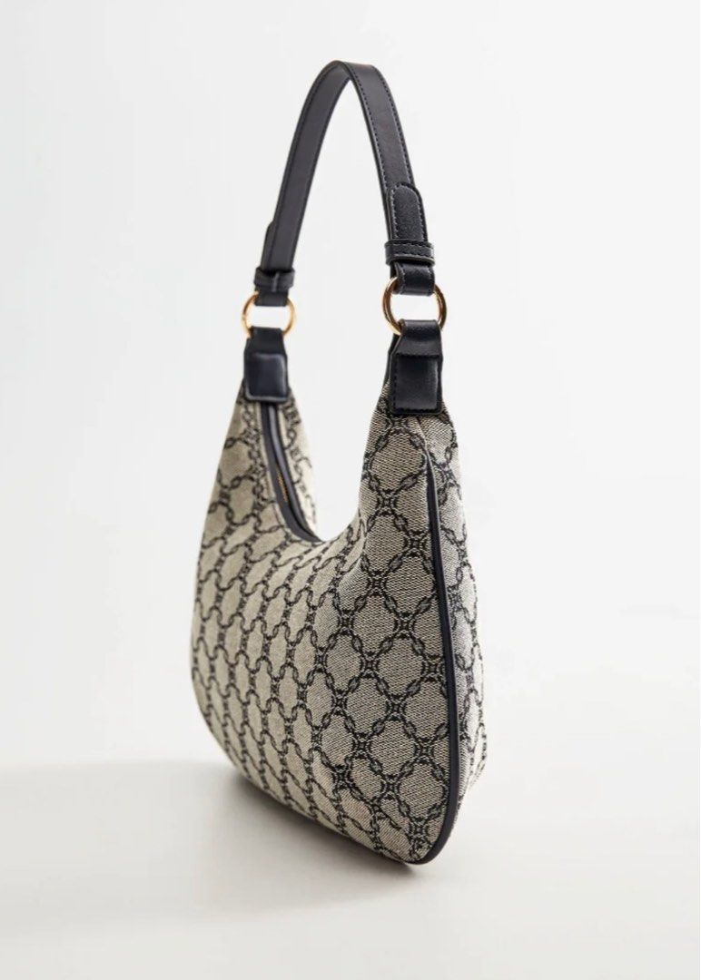Mango jacquard baguette bag discount