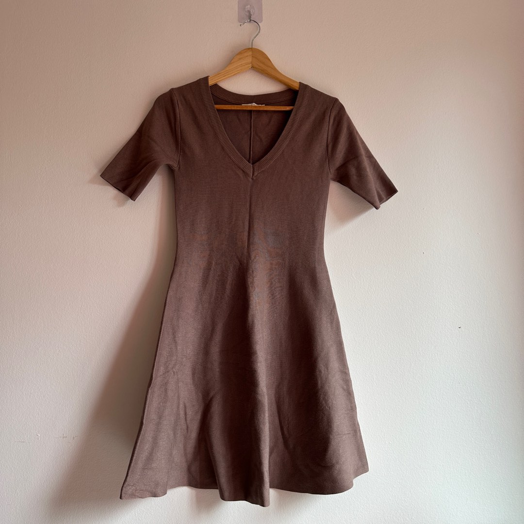 Taupe skater dress clearance