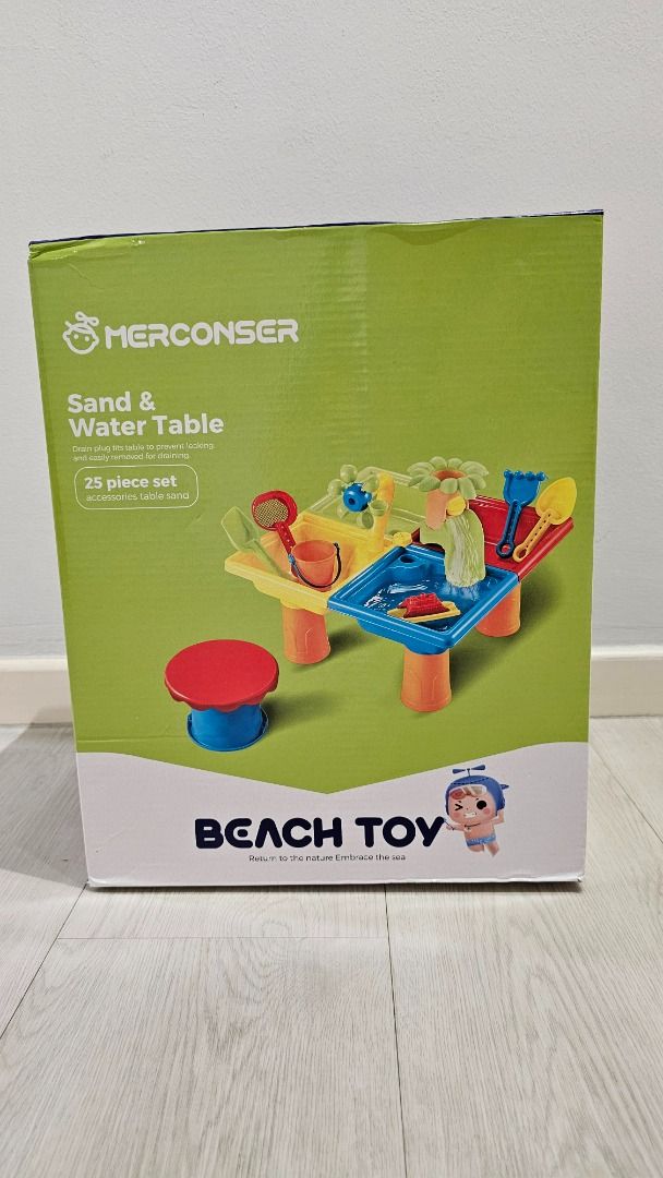 Merconser Sand & Water Table Home Beach Toy, Babies & Kids, Infant Playtime on Carousell