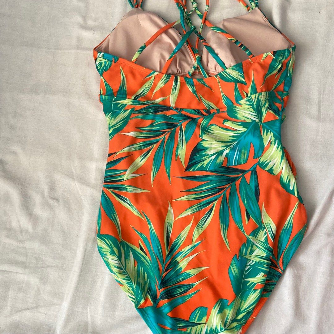Merona floral Hawaiian one piece body suit Women s Fashion Swimwear Bikinis Swimsuits on Carousell