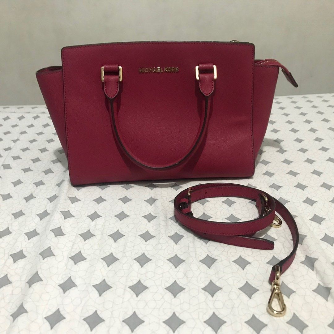 Michael Kors Selma Saffiano Leather Medium Satchel Women s handbags