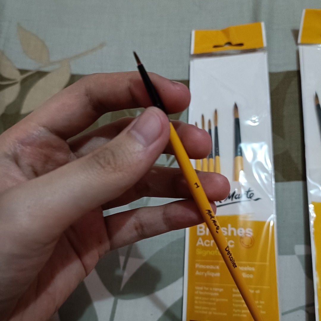 Mont Marte Acrylic Brushes [BUNDLE ONLY] (Category: Art & Prints) located in Santa Rosa. Submitted by dmrnsm (Listing ID 1280599339, Image 2). Description: - the 4pc set never been used, brand new condition - the 6pc set used once the detailer brush only just to test paint. The rest are untouched - LAST PRICE FIXED WILL NOT ENTERTAIN OFFERING LOWER PRICES 📦Shipping only!🚚 ◽NO MEET UPS ◽LALAMOVE for nearby areas only (location: sta.rosa laguna) 