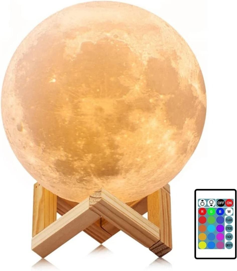 16-color Led Galaxy Lamp With Touch & Remote - Usb Rechargeable Moon Nebula  Night Light For Kids & Holiday Decor