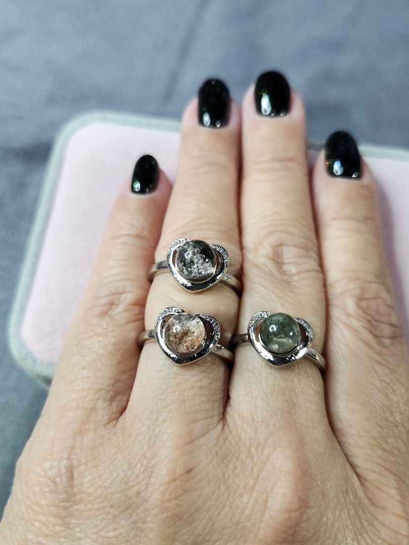 Quartz hotsell silver ring
