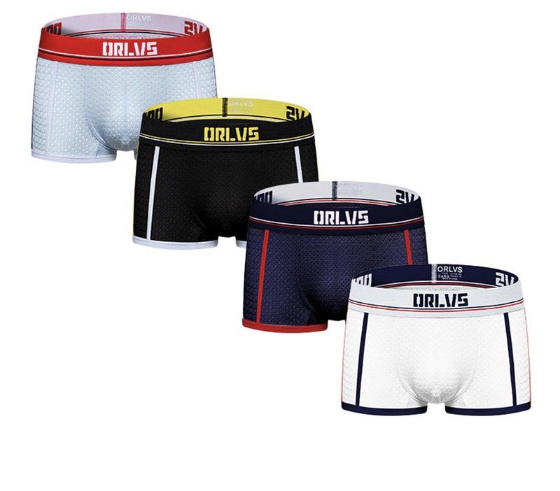 New Cotton Quick Dry Boxer Men Underwear Hollow Mesh Boxers Men s