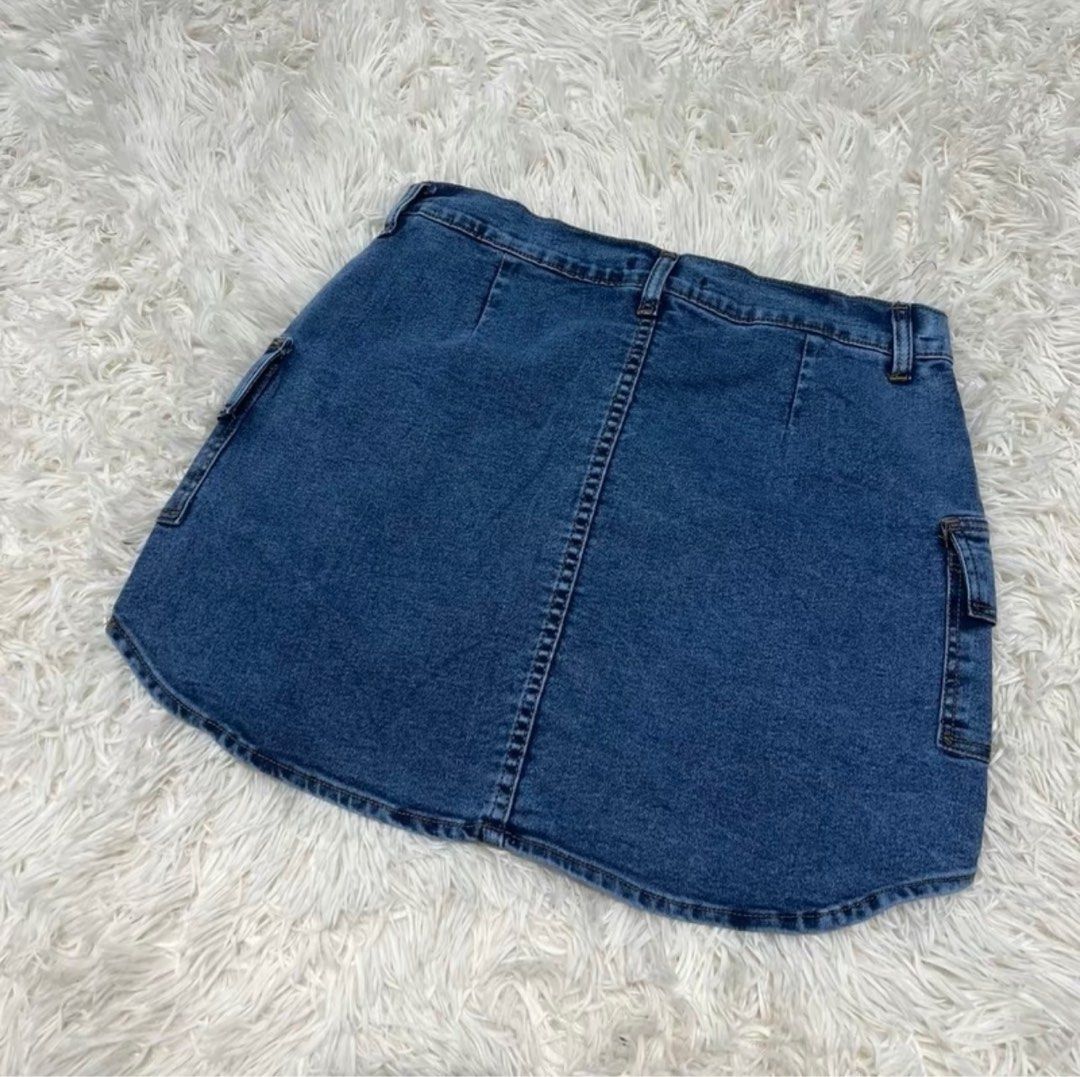 New plus size CARGO DENIM SKORTS WITH FLAP in 2 colour