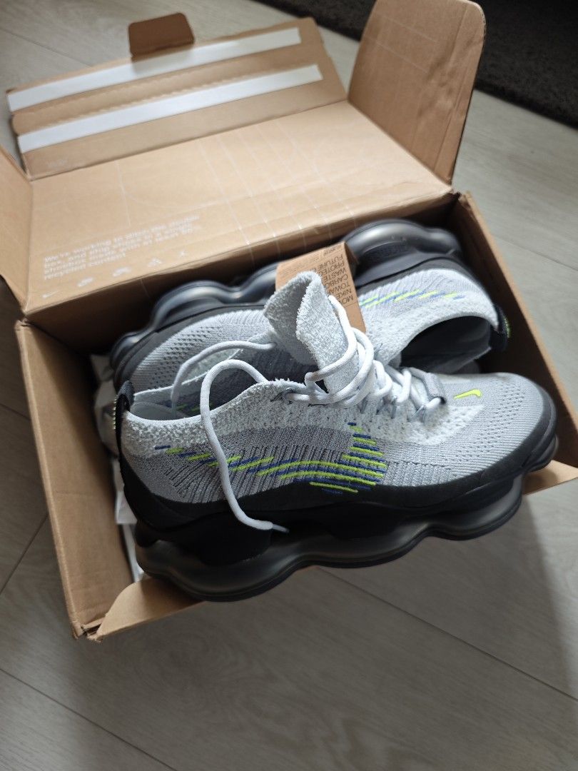 Nike Air Max Scorpion Flyknit Wolf Grey, Men's Fashion, Footwear