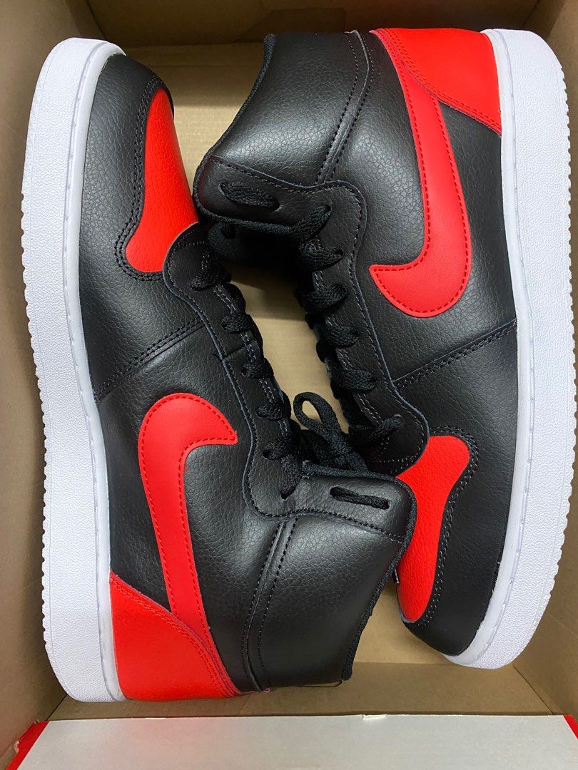 nike ebernon mid red black