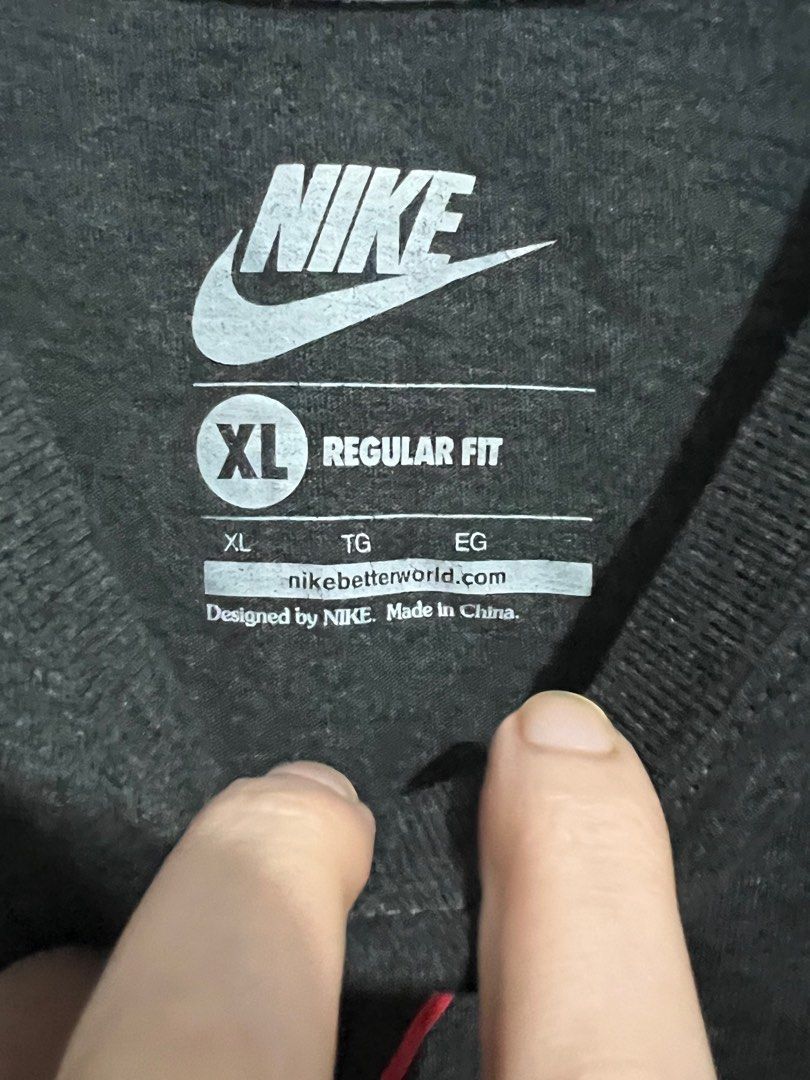 Nike Tee (Category: Tshirts & Polo Shirts ) located in Makati City. Submitted by Row23 (Listing ID 1280824423, Image 3). Description: Self owned not thrift Closet queen W 20.2 L 28 CR 9.5/10 XL on tag No issue Needs wash 300 +sf MOP Gcash JnT courier .