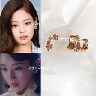 No.363 Gold hoop earrings Korea BLACKPINK Jennie Seo Yeji