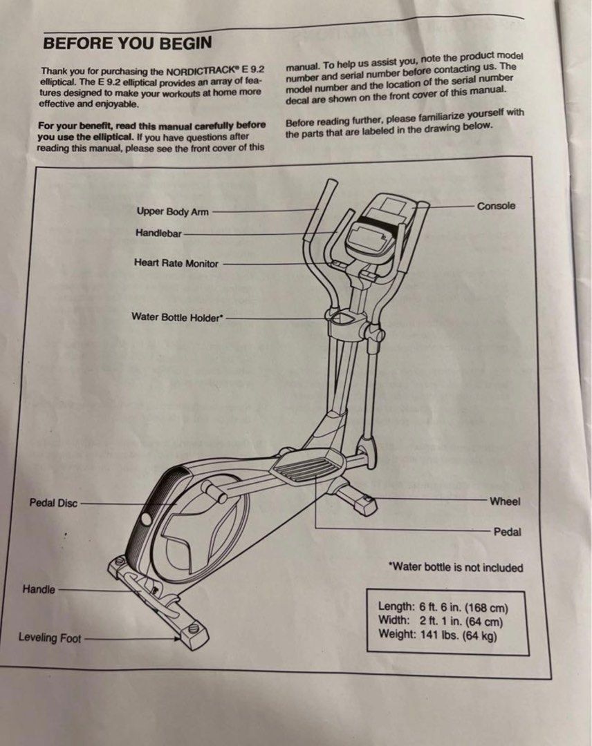 Nordictrack sales 9.2 elliptical